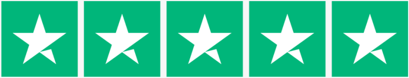5 star reviews on TrustPilot